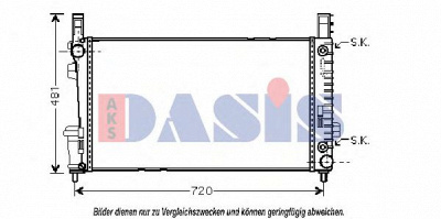 AKS DASIS 120074n -  Радиатор, охлаждение двигателя